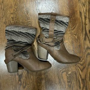 Pink & Pepper Chunky Heeled Boots